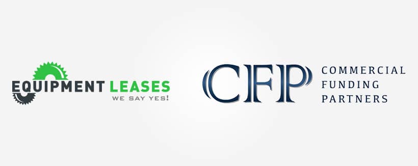 Logo of Equipment Leases and Commercial Funding Partners (CFP) side-by-side, representing the acquisition of EquipmentLeases.com by Commercial Funding Partners.
