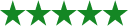 5 Star Rating Icons - Green